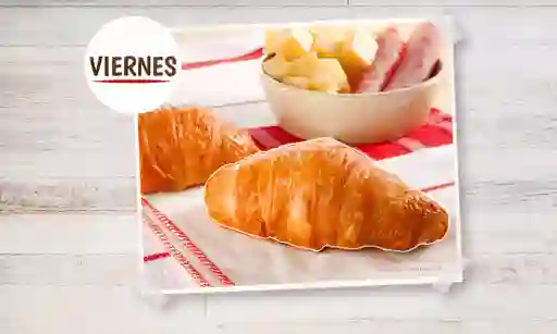 4 Unid Croissant Jamón y Queso