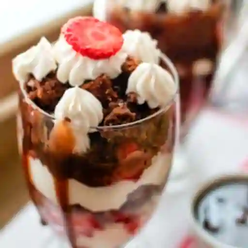 Fresas con Brownie