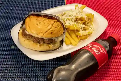 Hamburguesa Sencilla + Papas Fritas & Ga