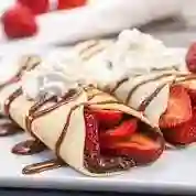 Crepe de Helado y Fresas