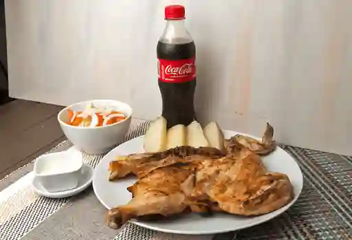 Medio Pollo Asado + Coca Cola