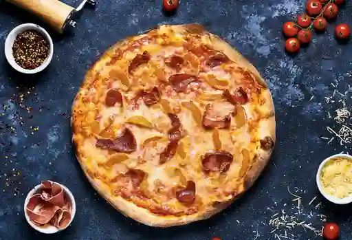 Pizza de Prosciutto y Durazno