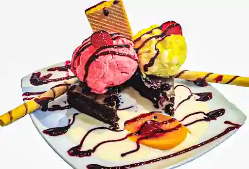 Brownie con Helado