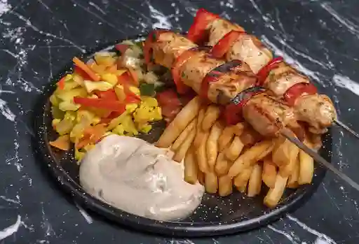 Kebab de Pollo en Plato