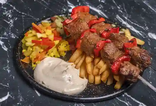 Kebab de Lomo en Plato