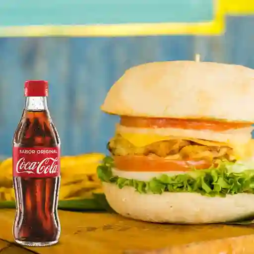 Combo Fish Burger + Coca Cola Original 300ml