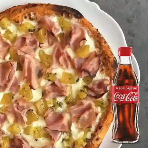 Pizza Jamon Piña + Coca Cola Original 300ml