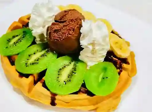 Waffle con Kiwi y Banano