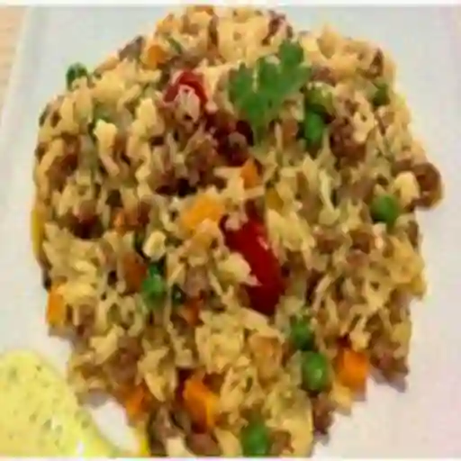 Arroz Mixto y Bebida