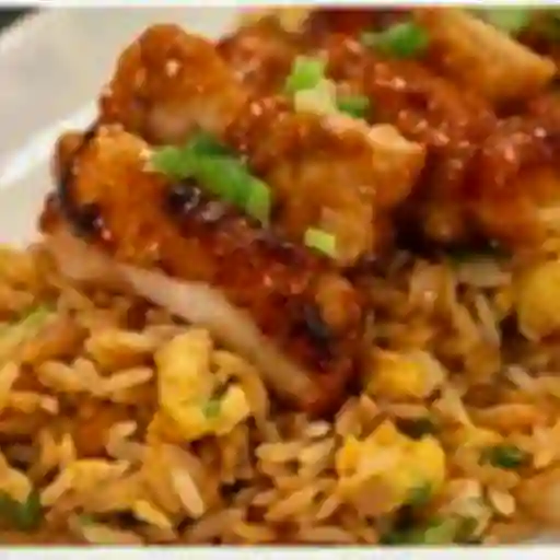 Pollo Teriyaki y Bebida