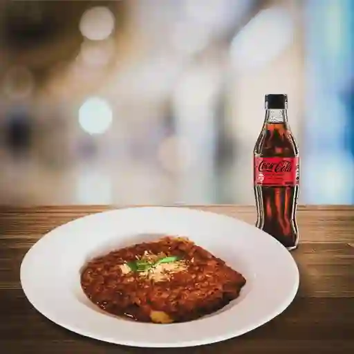 Lasagna de Carne + Cocacola sin Azucar + 300ml