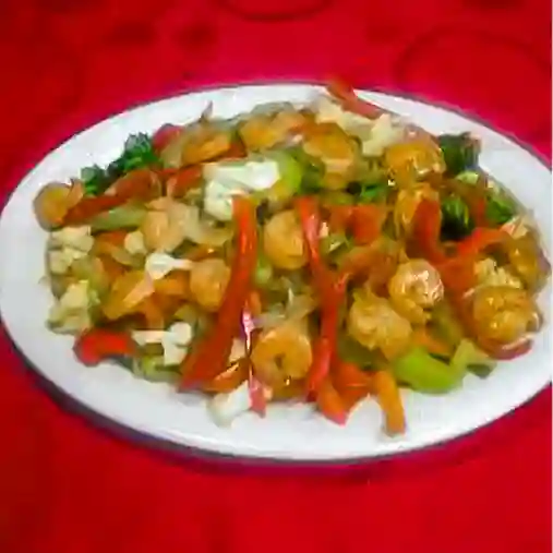 Chop Suey con Camarones