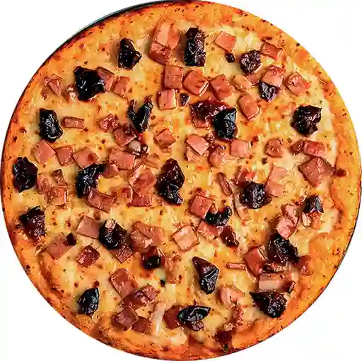 Pizza Tocineta y Ciruelas