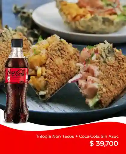 Trilogía Nori Tacos + Coca-Cola Sin Azucar