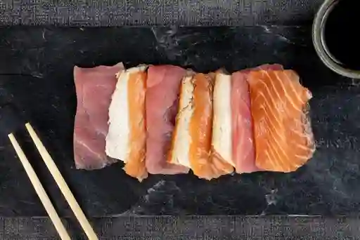 Mix de Sashimi de Salmón, Atún, Anguila.