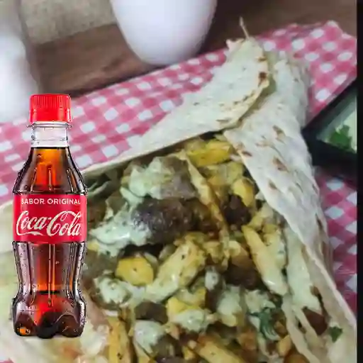 Combo Shawarma Burrito + Coca-Cola Original 250 ml
