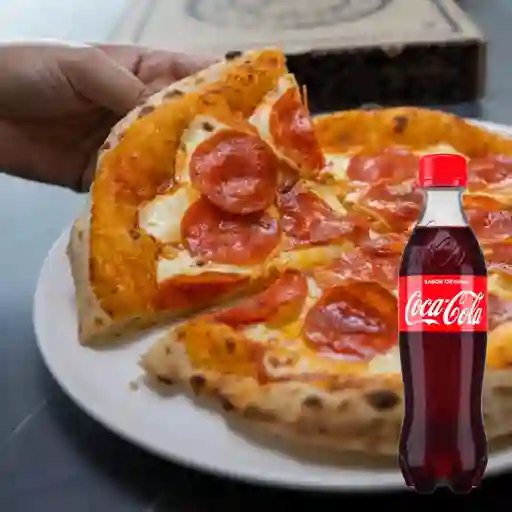 Combo Pizza Pepperoni + Coca-Cola Original 400 Ml