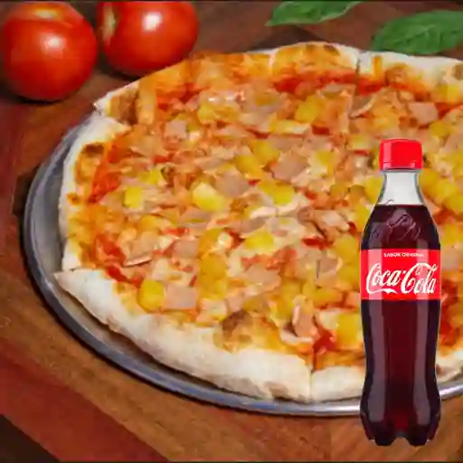 Combo Pizza Hawaiana Personal + Coca-Cola Original 400 Ml