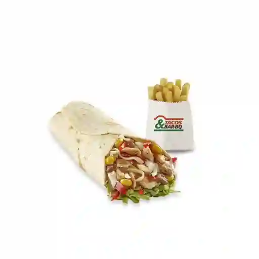 Burrito Monterrey de Pollo + Papas Pequeñas