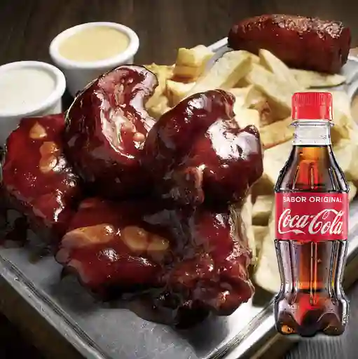 Combo Costillas Bbq + Coca-Cola Original 250 ml