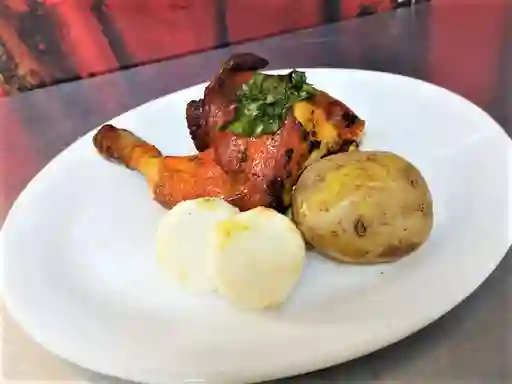 1/4 Pollo con Preparación