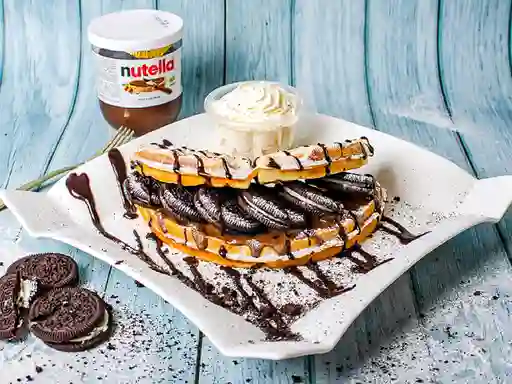 Waffle de Nutella Oreo Chocolate