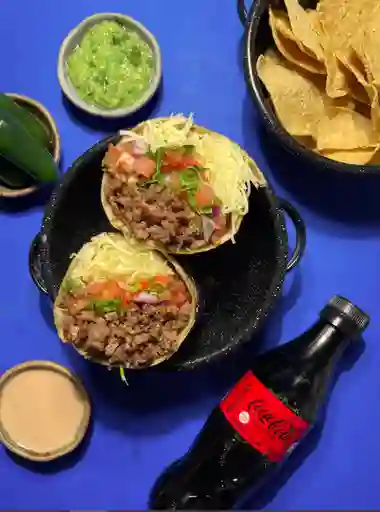 Combo Burrito Ropa Vieja +Nachos+bebida