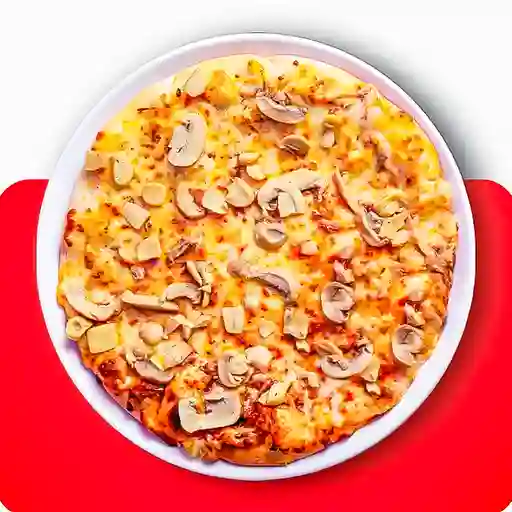 Pizza Pollo y Champiñones BBQ Pizzeta