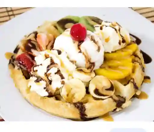 Waffle Fruta Helado