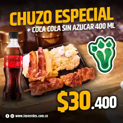 Promo Chuzo Especial + Coca Cola sin Azucar 400 ml