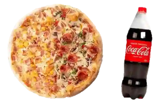 Pizza Por Mitad XLarge + Gaseosa