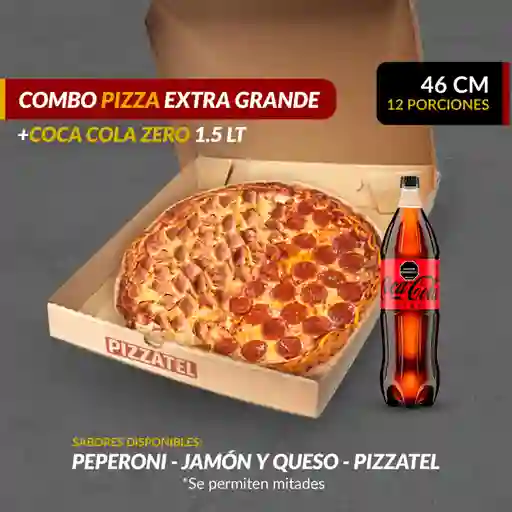 Pizza Por Mitad XLarge + Gaseosa