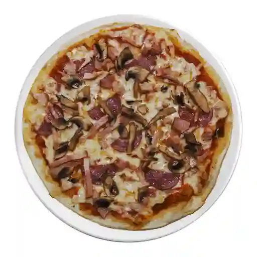 Pizza Tocineta Salami Champiñones