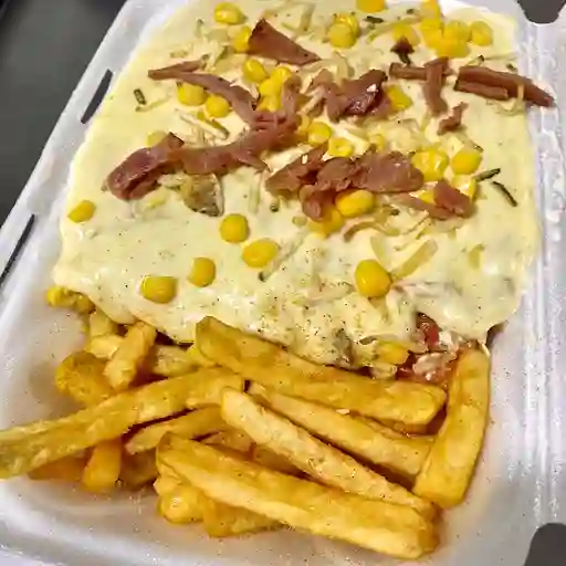 Mazorca Pollo Ranch con Papas