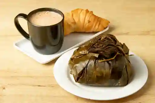 Combo Tamal Mixto Especial con Chocolate.