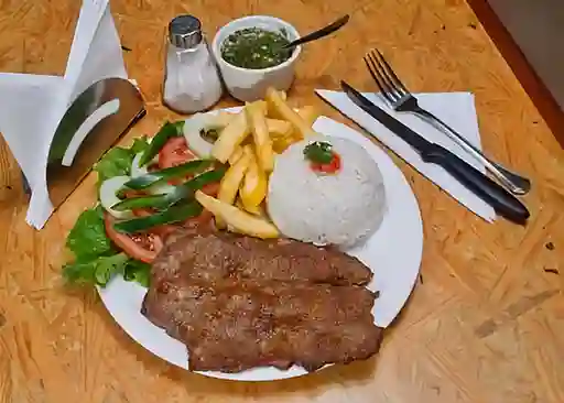 Arroz Chino y Churrasco