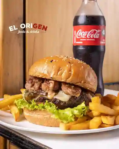 Combo Individual Hamburguesa al Chorizo + Papas + Gaseosa