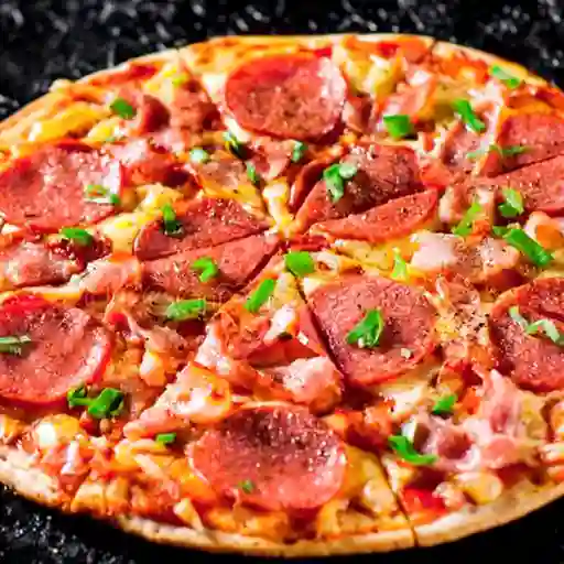 Pizza Jamón Pimentón y Cebolla 4 Pz