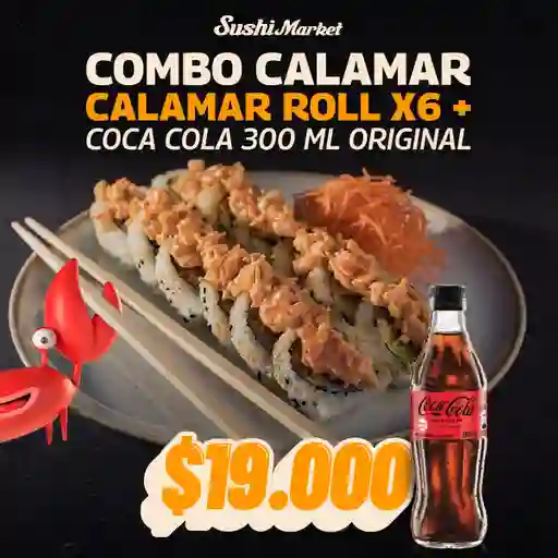 Combo Calamar Roll X 6 + 1 Coca Cola