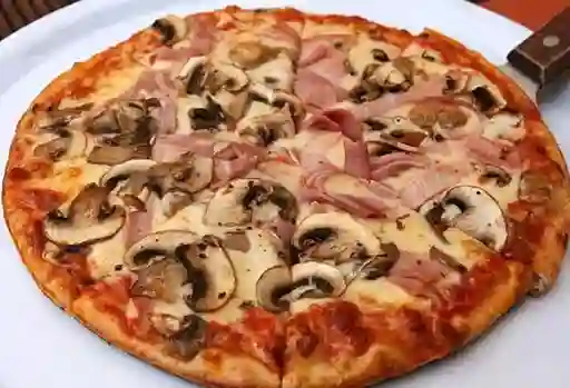 Pizza Jamón y Champiñones Grande