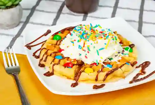 Waffle de M&m