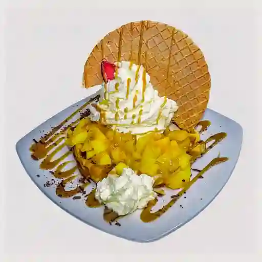Waffle Durazno Mango