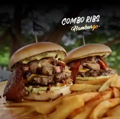 Combo Ribs Burger + Bebidas