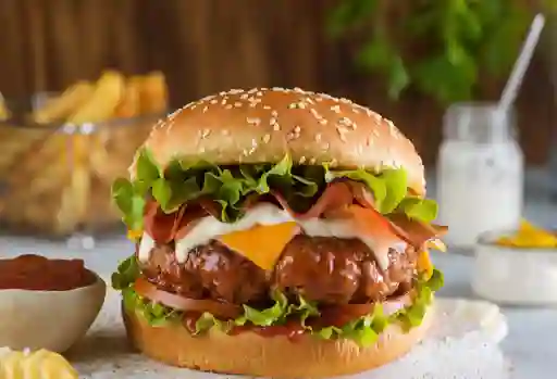 Hamburguesa Doble Pollo
