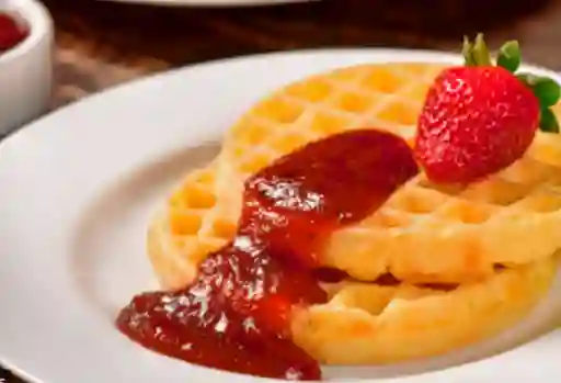 Waffle de Pandebono con Mermelada