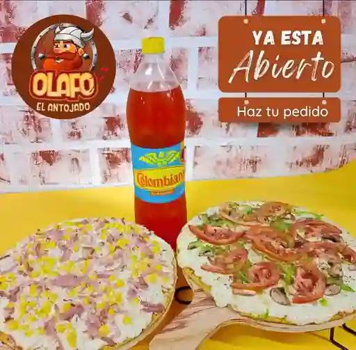 Para Compartir 2 Pizzetas + Gaseosa