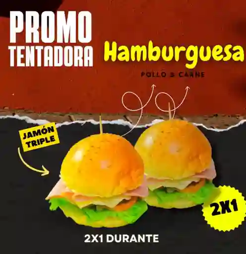 2 Hamburguesas Pollo y Carne