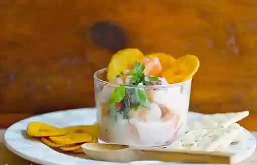 Ceviche de Camarones en Leche de Coco