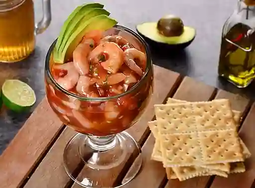 Ceviche de Camarones en Salsa Roja