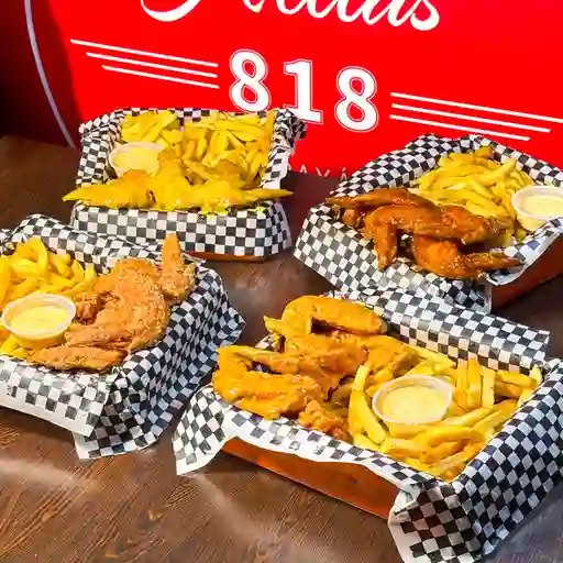 24 Piezas de Alitas + Papas